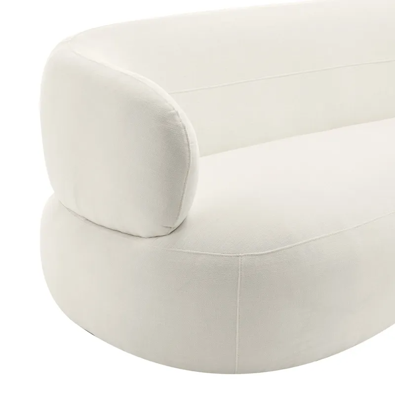 Greenwich 3 Seater Sofa Ivory Chenille, 231cm W x 91cm D x 78cm H (RRP $3949) - Image 5
