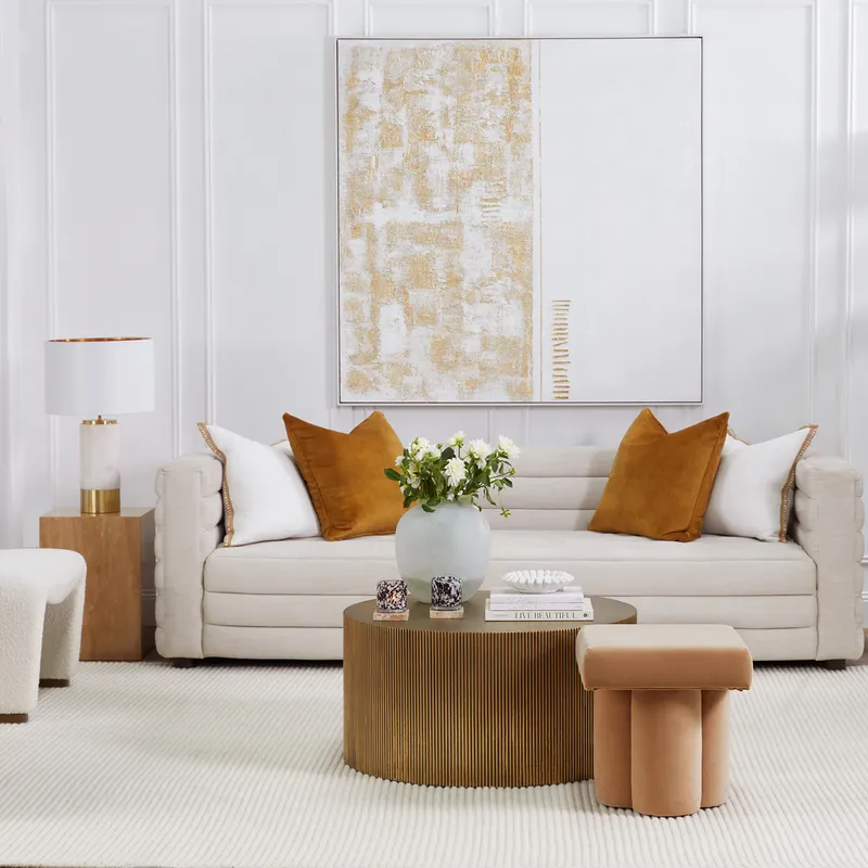 Colorado 3 Seater Sofa White Boucle, 240cm W x 96cm D x 71cm H (RRP $4999) - Image 2