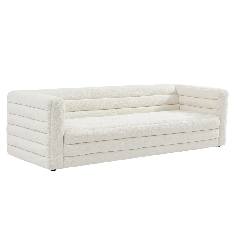 Colorado 3 Seater Sofa White Boucle, 240cm W x 96cm D x 71cm H (RRP $4999) - Image 3