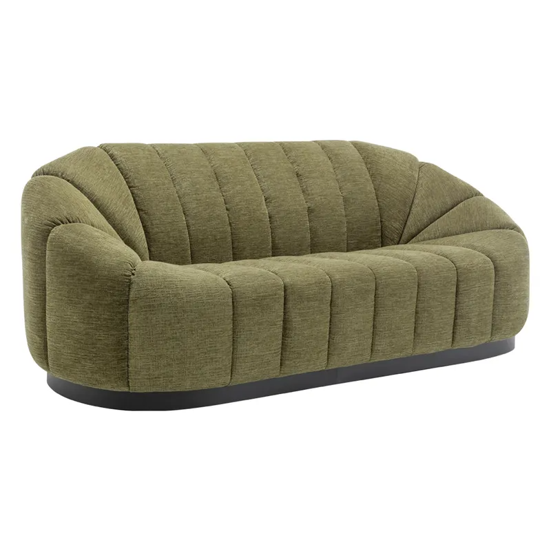 Avalon 2.5 Seater Sofa Olive Chenille, 212cm W x 107cm D x 85cm H (RRP $3619) - Image 2