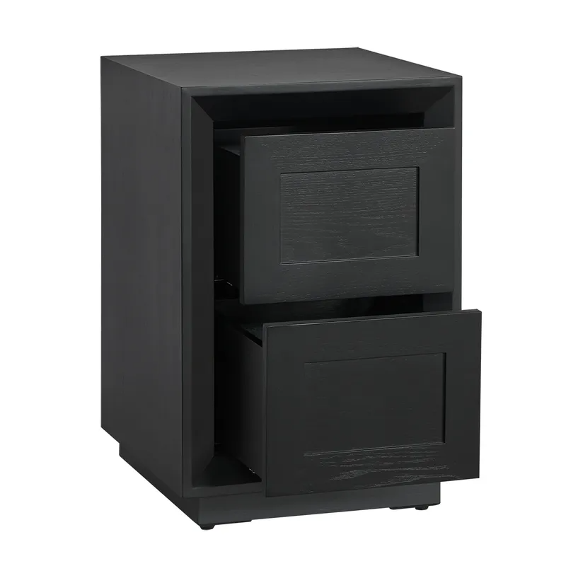 Balmain Bedside Table Petite Black, 40cm W x 40cm D x 65cm H (RRP $1199) - Image 3