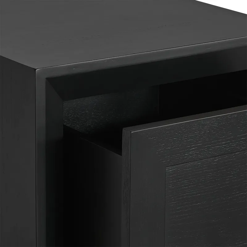 Balmain Bedside Table Petite Black, 40cm W x 40cm D x 65cm H (RRP $1199) - Image 4