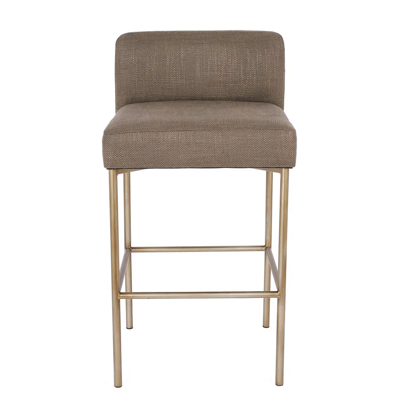 Leon Kitchen Stool Chocolate Linen, L 54cm W 54cm x H 87cm (RRP $605) - Image 2