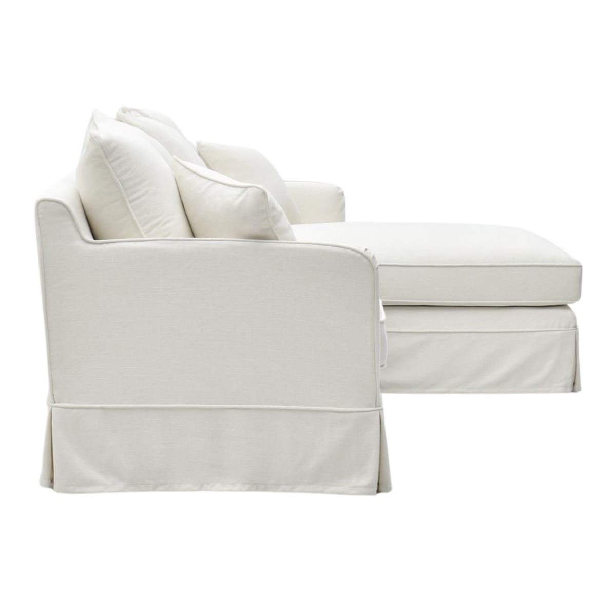 Noosa 3 Seater Right Chaise Sofa Ivory, W 259cm D 166cm H 80cm (RRP $4999) - Image 3