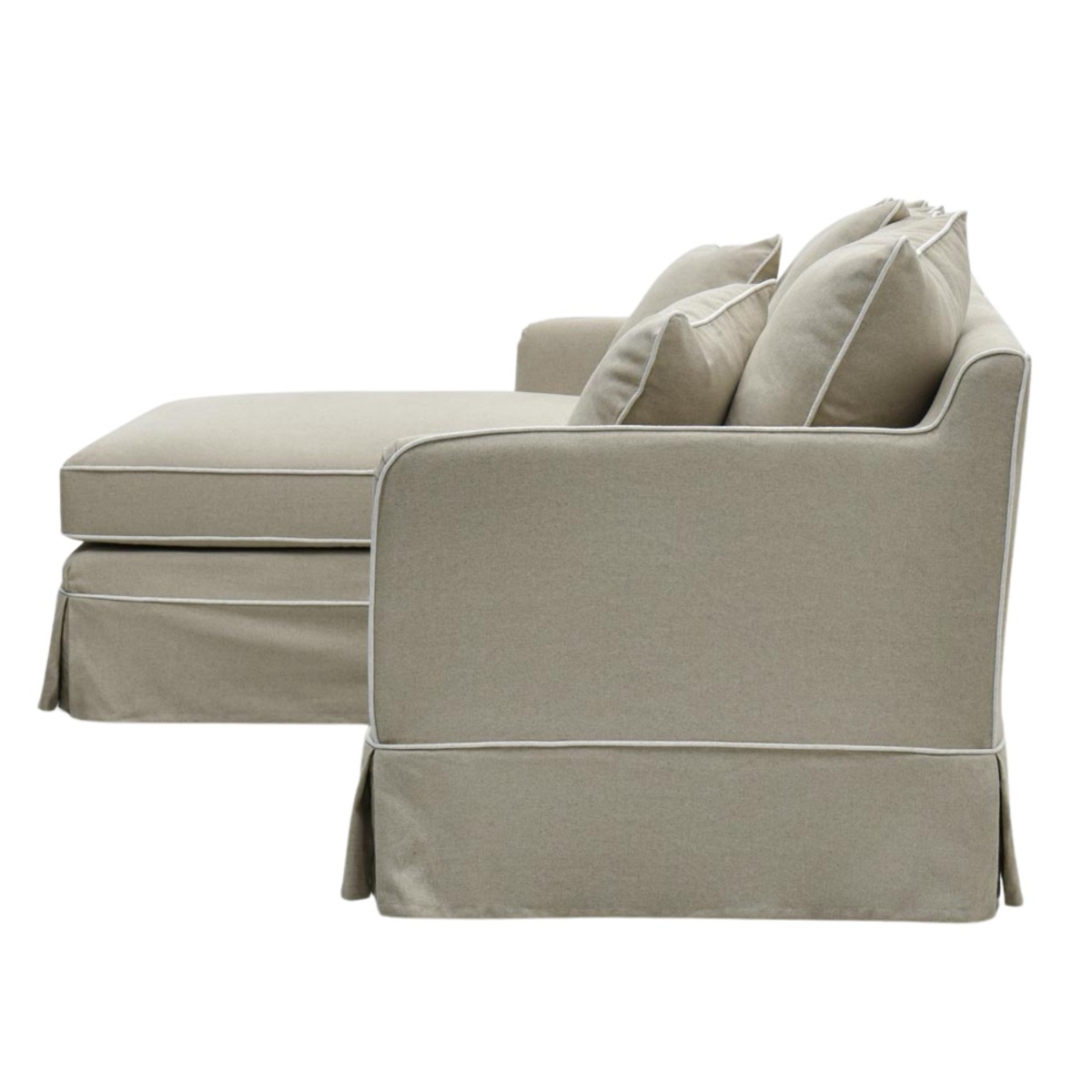 Noosa 3 Seater Left Chaise Sofa Natural, W 259cm D 166cm H 80cm (RRP $4999) - Image 3
