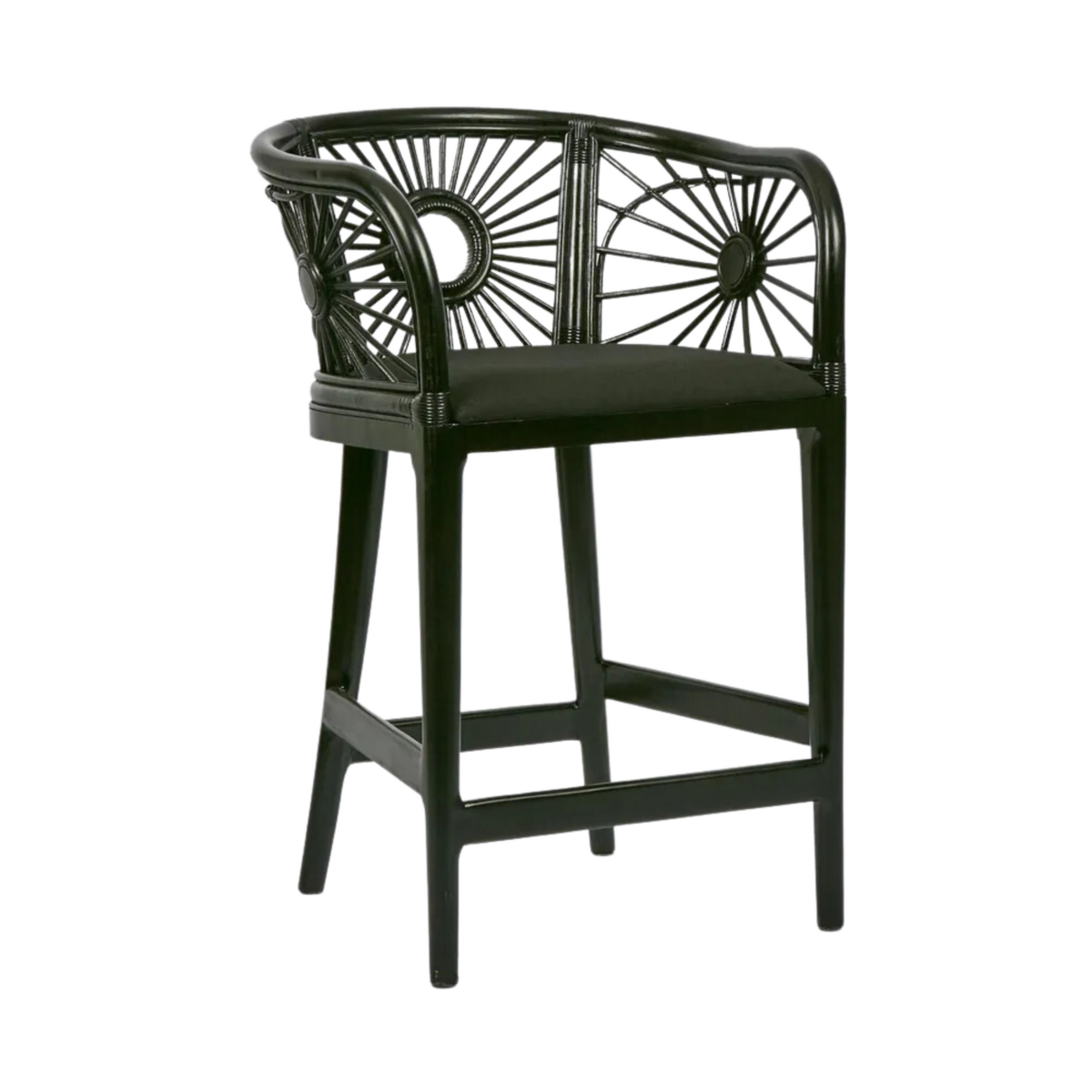 Solstice Counter Stool Black, L 59cm W 57cm H 90cm (RRP $670) - Image 2