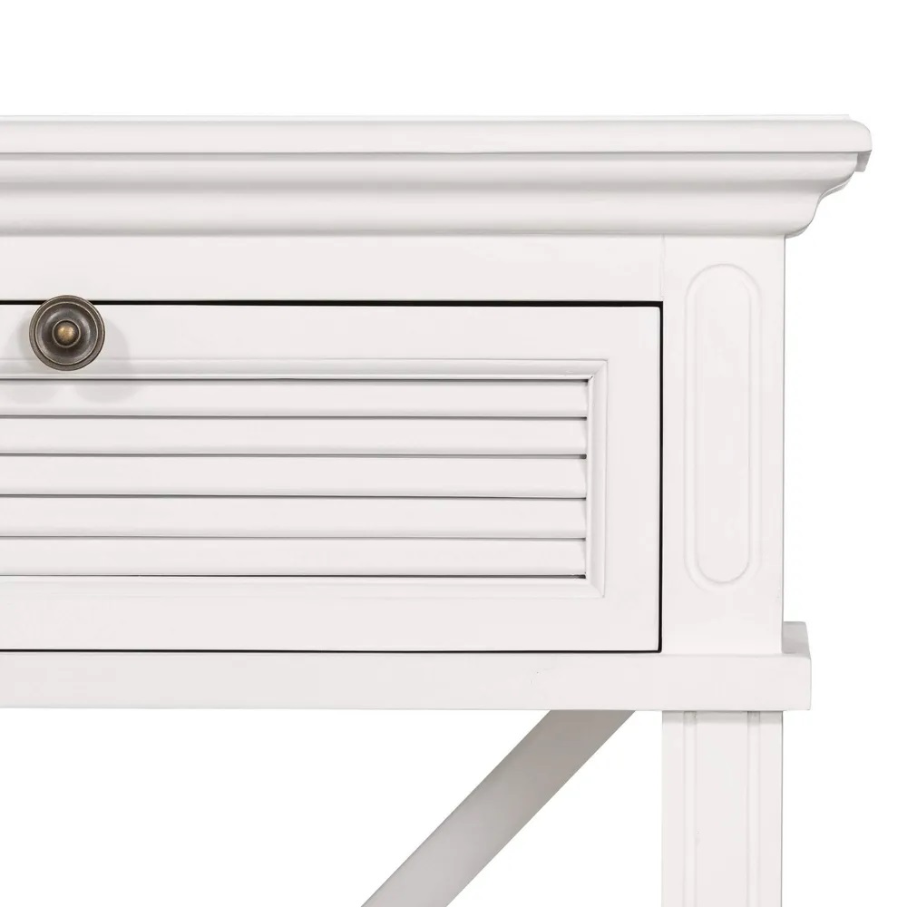 West Beach 2 Drawer Hamptons 130cm Console White, L 50cm W 130cm H 85cm (RRP $1299) - Image 4