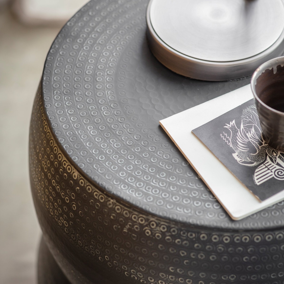 Rai Side Table Grey, W 45cm D 45cm H 62cm (RRP $299) - Image 2