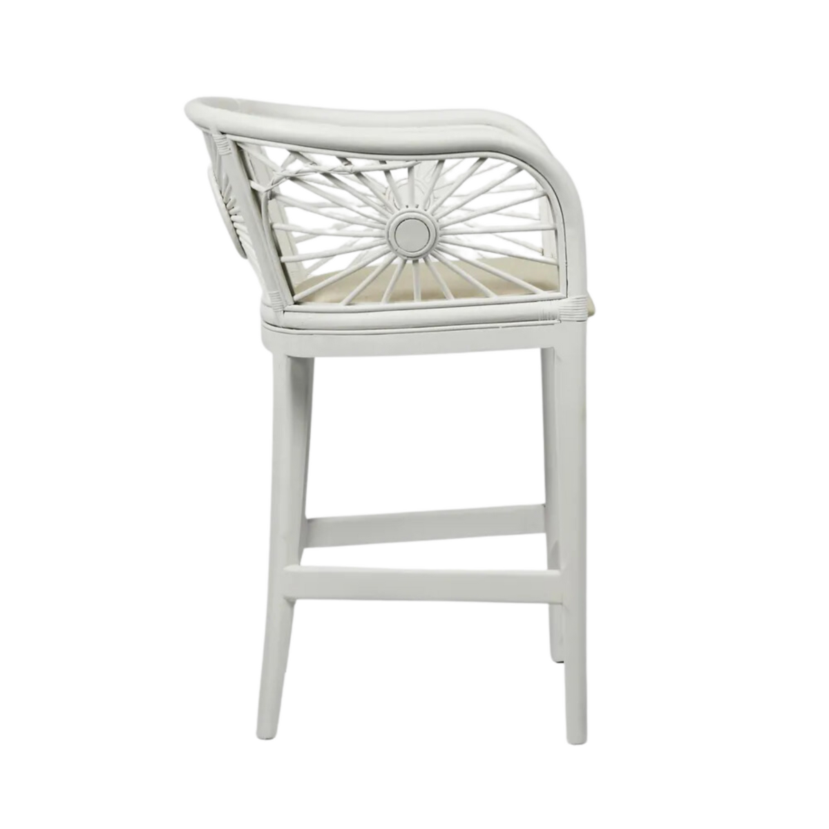 Solstice Counter Stool White, L 59cm W 57cm H 90cm (RRP $670) - Image 4