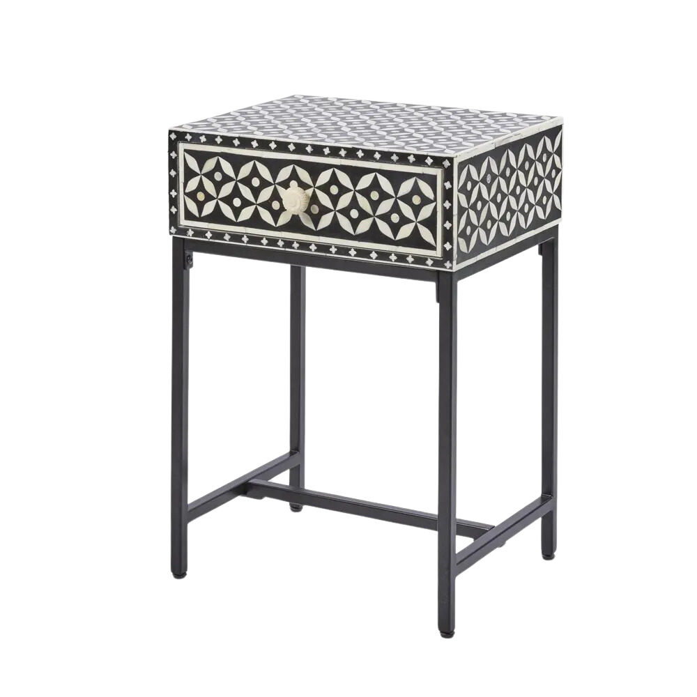 Denver Travertine Bedside Natural, L 45.7cm W 45.7cm H 61cm (RRP $999) - Image 4