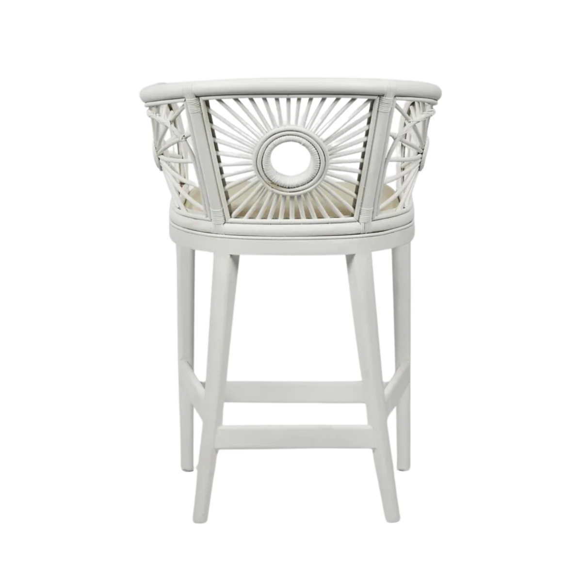 Solstice Counter Stool White, L 59cm W 57cm H 90cm (RRP $670) - Image 2