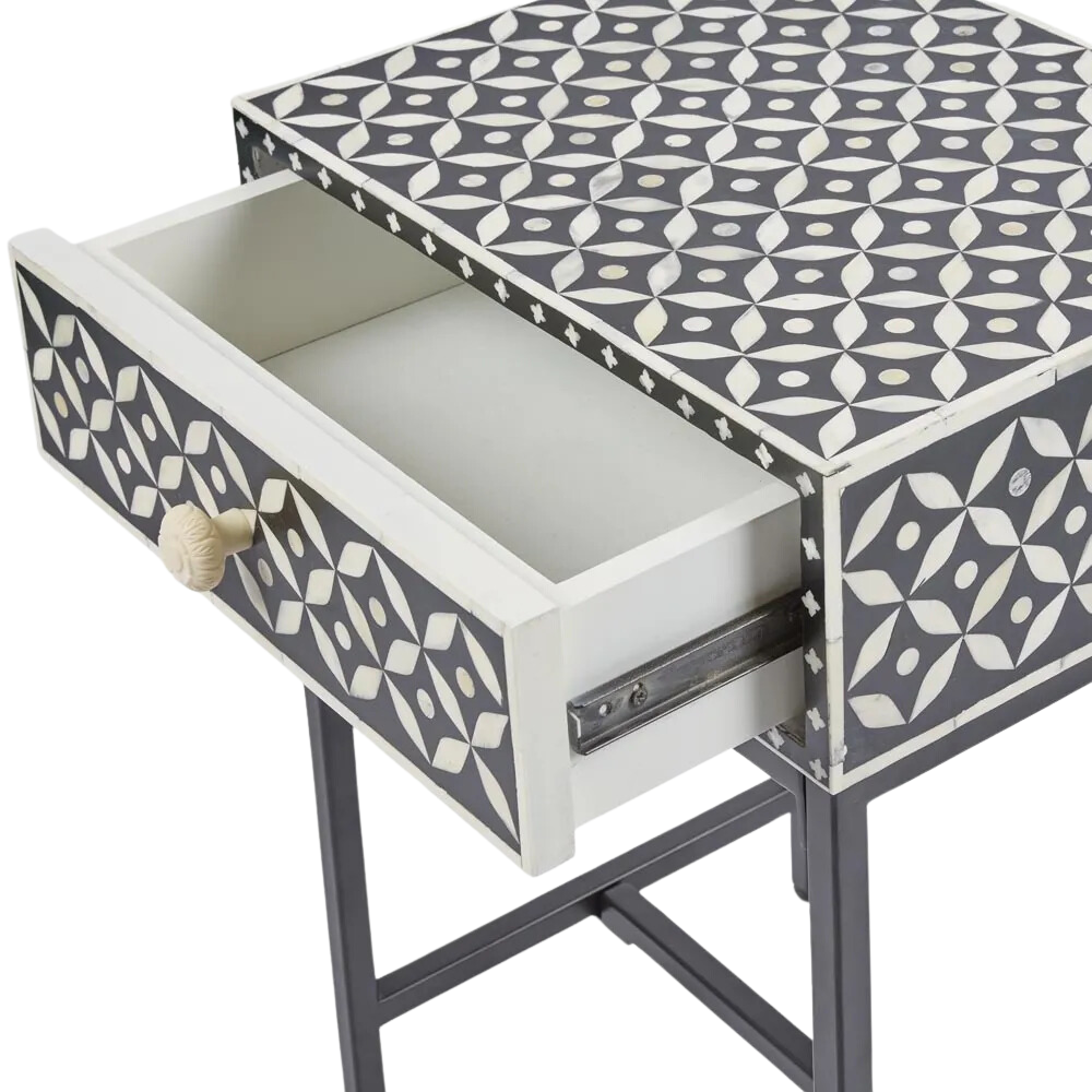Denver Travertine Bedside Natural, L 45.7cm W 45.7cm H 61cm (RRP $999) - Image 3