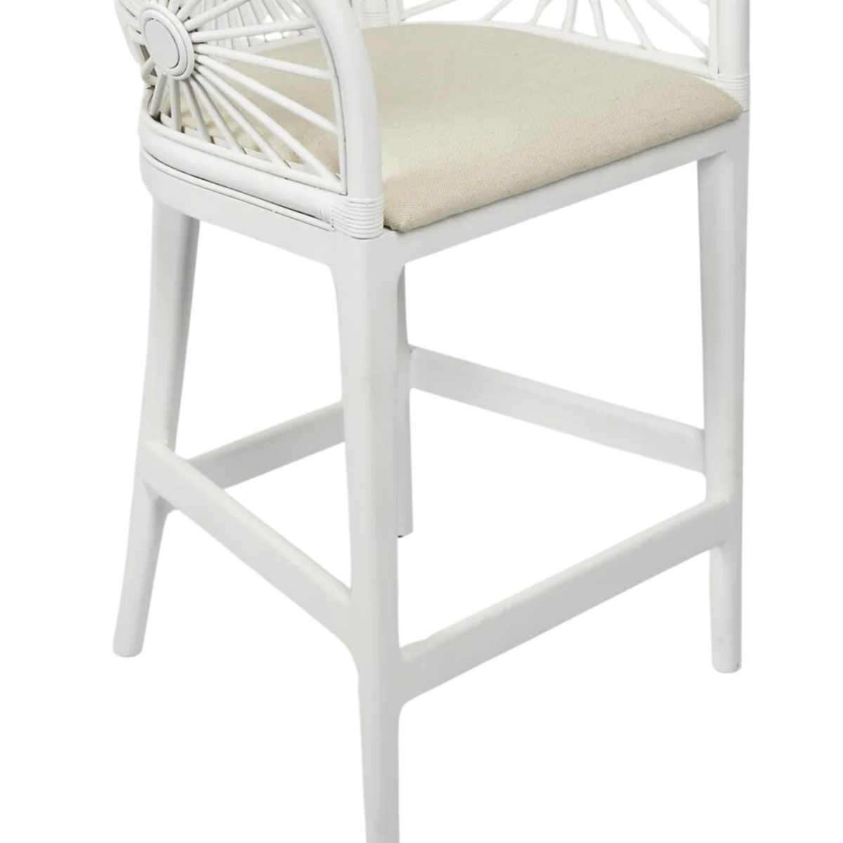 Solstice Counter Stool White, L 59cm W 57cm H 90cm (RRP $670) - Image 3
