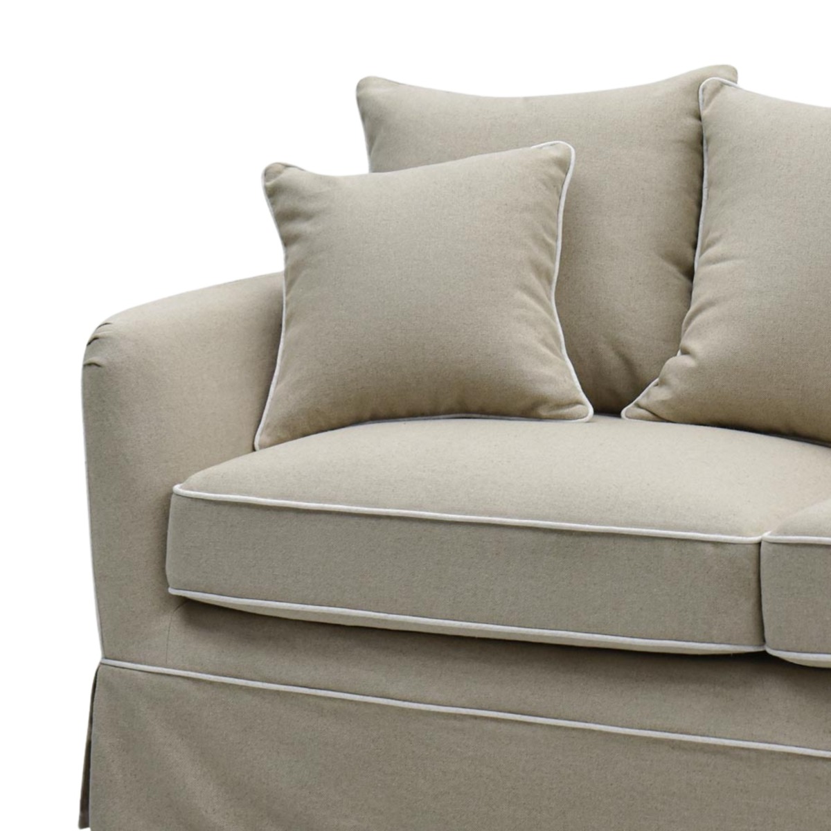 Noosa 3 Seater Left Chaise Sofa Natural, W 259cm D 166cm H 80cm (RRP $4999) - Image 5