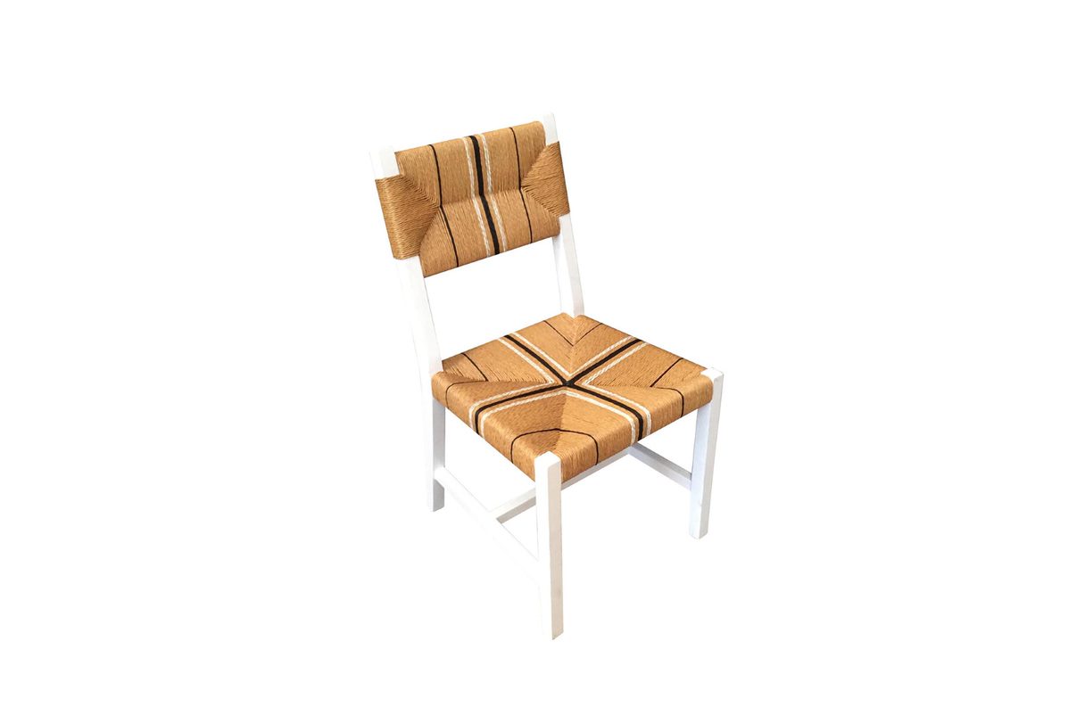 Sabai Woven Dining Chair White, W 49cm x D 56cm x H 88cm - Image 6