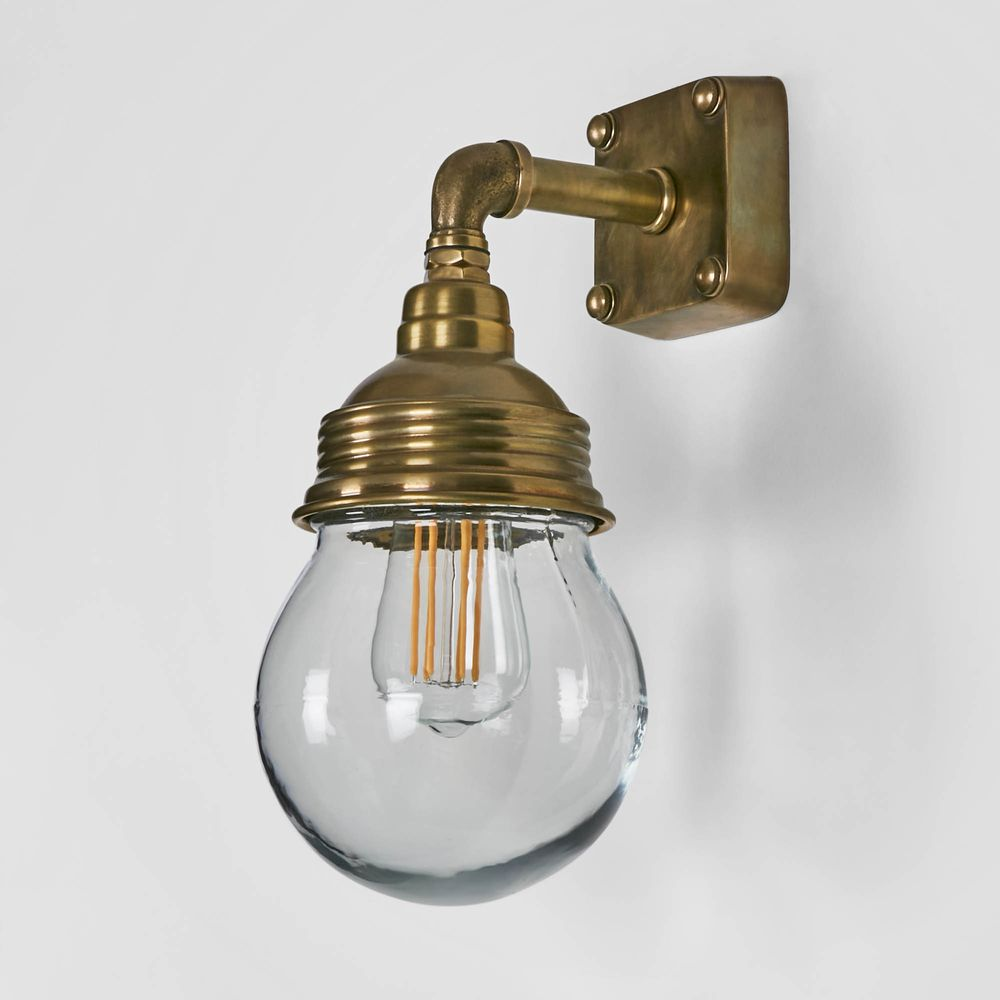 Dover Outdoor Wall Light Antique Brass (RRP $290) - Image 3