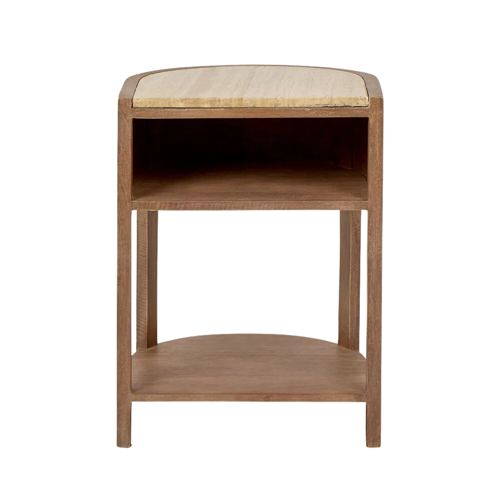 Denver Travertine Bedside Natural, L 45.7cm W 45.7cm H 61cm (RRP $999) - Image 5