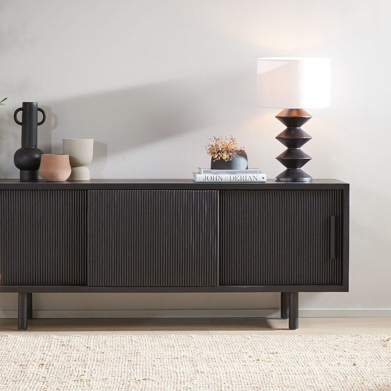 Nelson Sideboard Black, L 195cm W 45cm H 76cm (RRP $2990) - Image 2