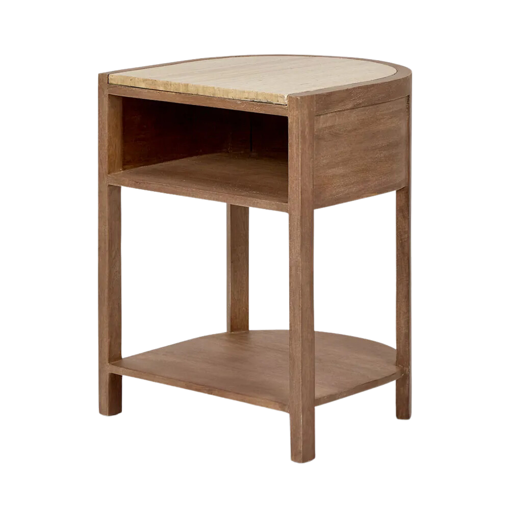 Denver Travertine Bedside Natural, L 45.7cm W 45.7cm H 61cm (RRP $999) - Image 11