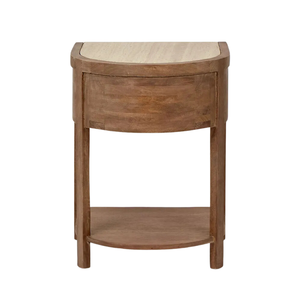 Denver Travertine Bedside Natural, L 45.7cm W 45.7cm H 61cm (RRP $999) - Image 9