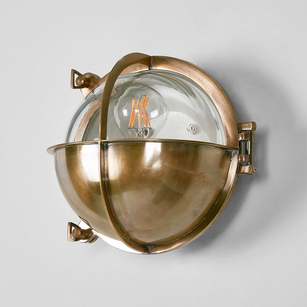 Vienna Outdoor Wall Light in Antique Brass (RRP $726) - Image 4