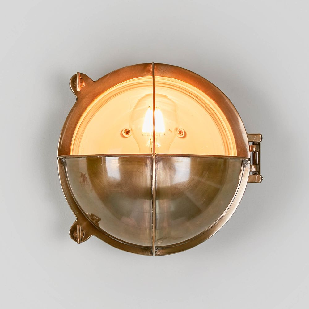 Vienna Outdoor Wall Light in Antique Brass (RRP $726) - Image 3