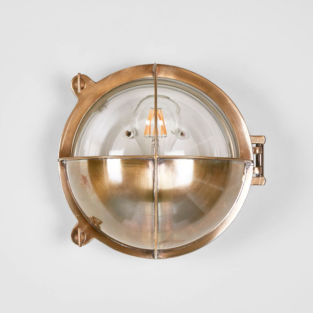 Vienna Outdoor Wall Light in Antique Brass (RRP $726) - Image 2