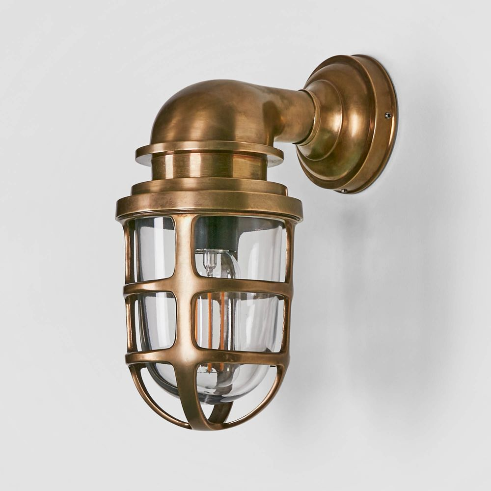 Porto Outdoor Wall Light Antique Brass (RRP $649) - Image 4