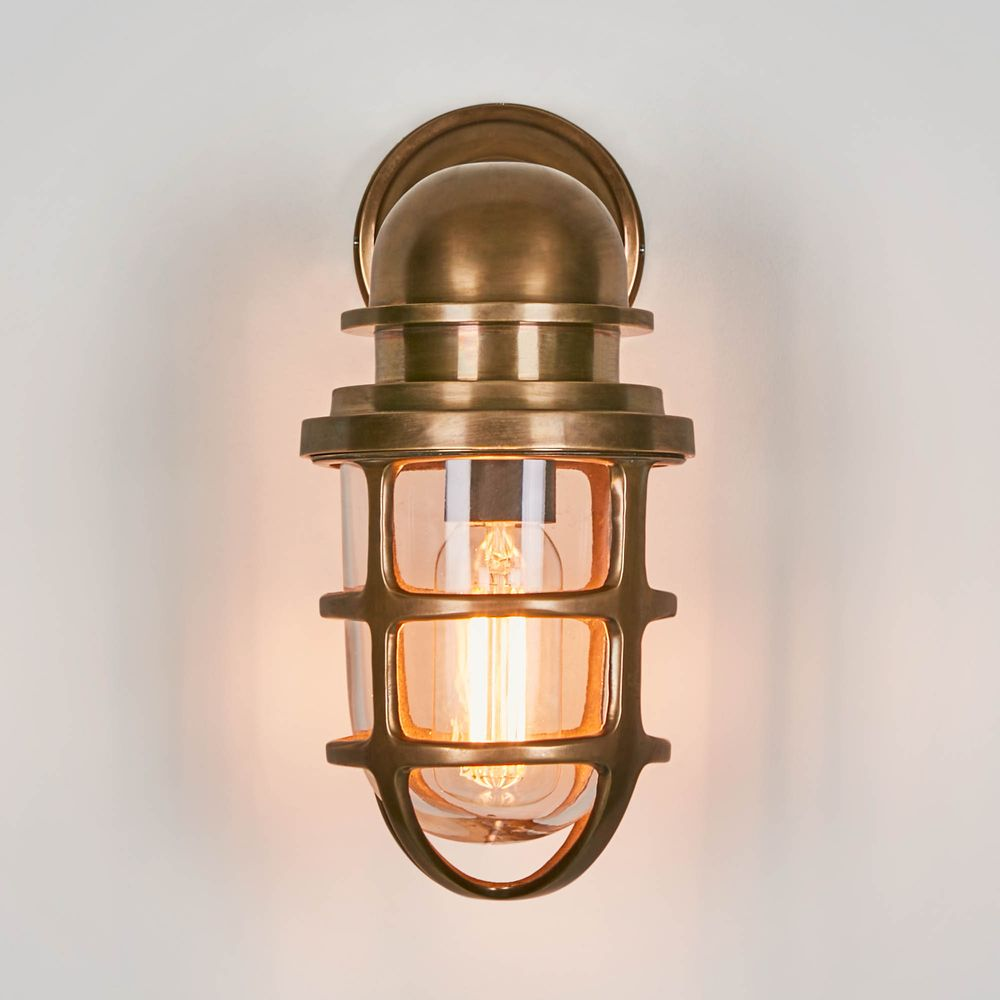 Porto Outdoor Wall Light Antique Brass (RRP $649) - Image 3