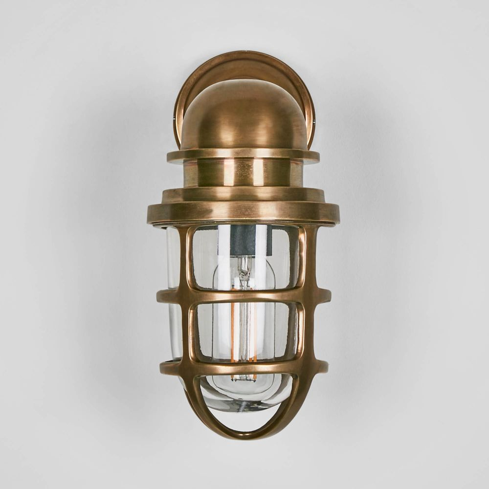 Porto Outdoor Wall Light Antique Brass (RRP $649) - Image 2