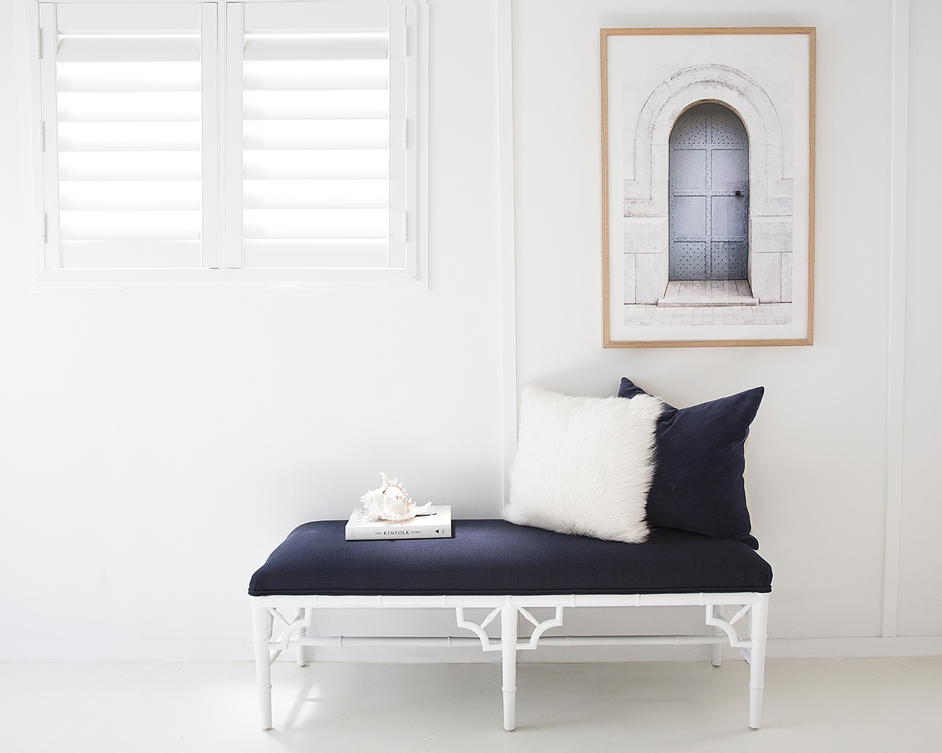 White Chippendale Bench Seat Bed End White, Width 135cm x Depth 45cm x Height 49cm - Image 8