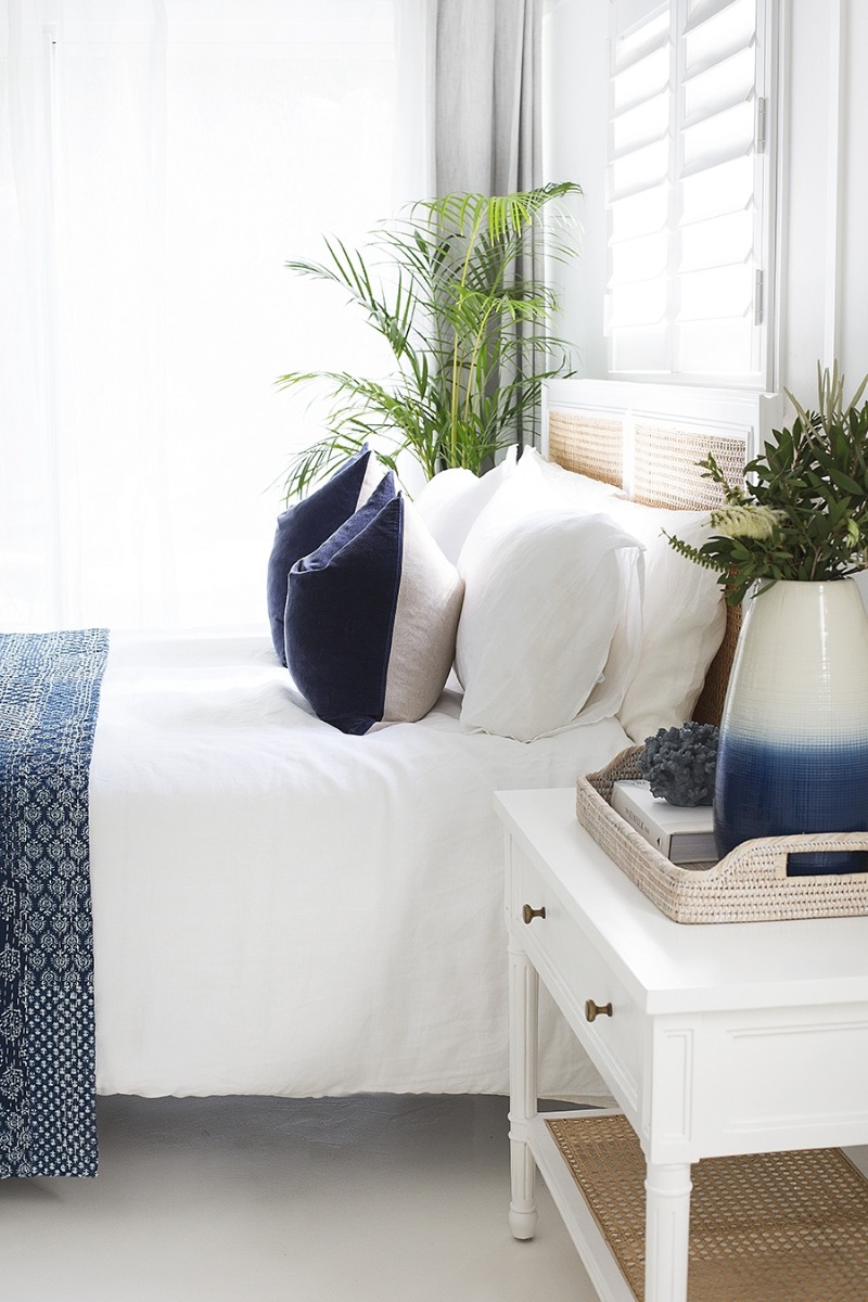 Hamilton Cane Nightstand / Bedside White, W 91cm x D 51cm x H 66cm - Image 6