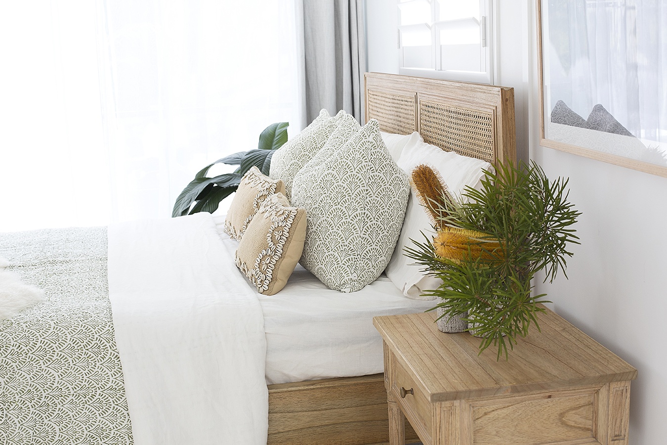 Hamilton Cane Bed Single Size Low End Weathered Oak - Image 4