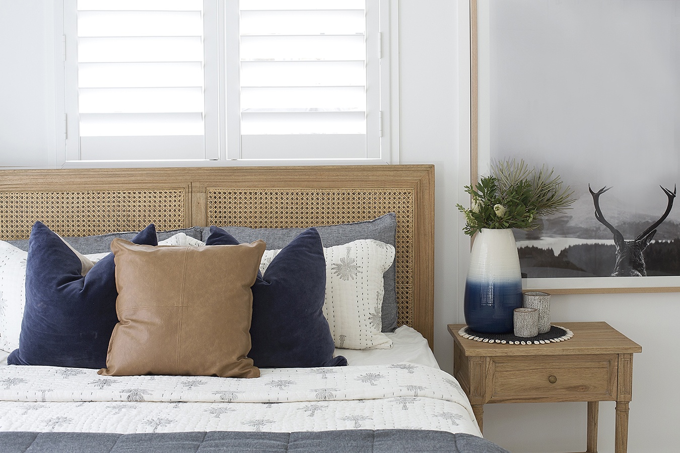 Hamilton Cane Bed Single Size Low End Weathered Oak - Image 2