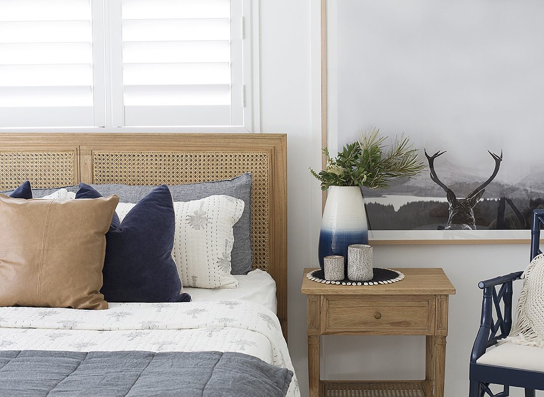 Hamilton Cane Bedhead Single Size White, Width 94m x Height 130cm x 4cm Depth - Image 2