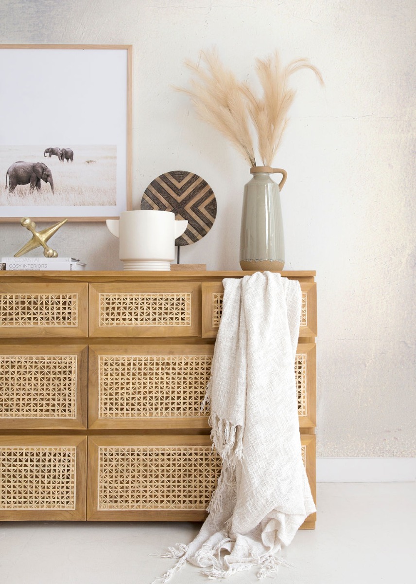 Fernando Chest Of Drawers Five Drawer, W 90cm x D 45cm x H 84cm - Image 2
