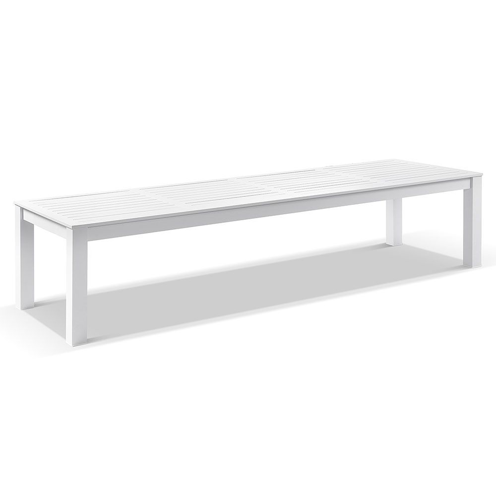 "Hawaii" Aluminium Outdoor Dining Table & 12 x Chairs Package White, 355cm x 100cm - Image 3
