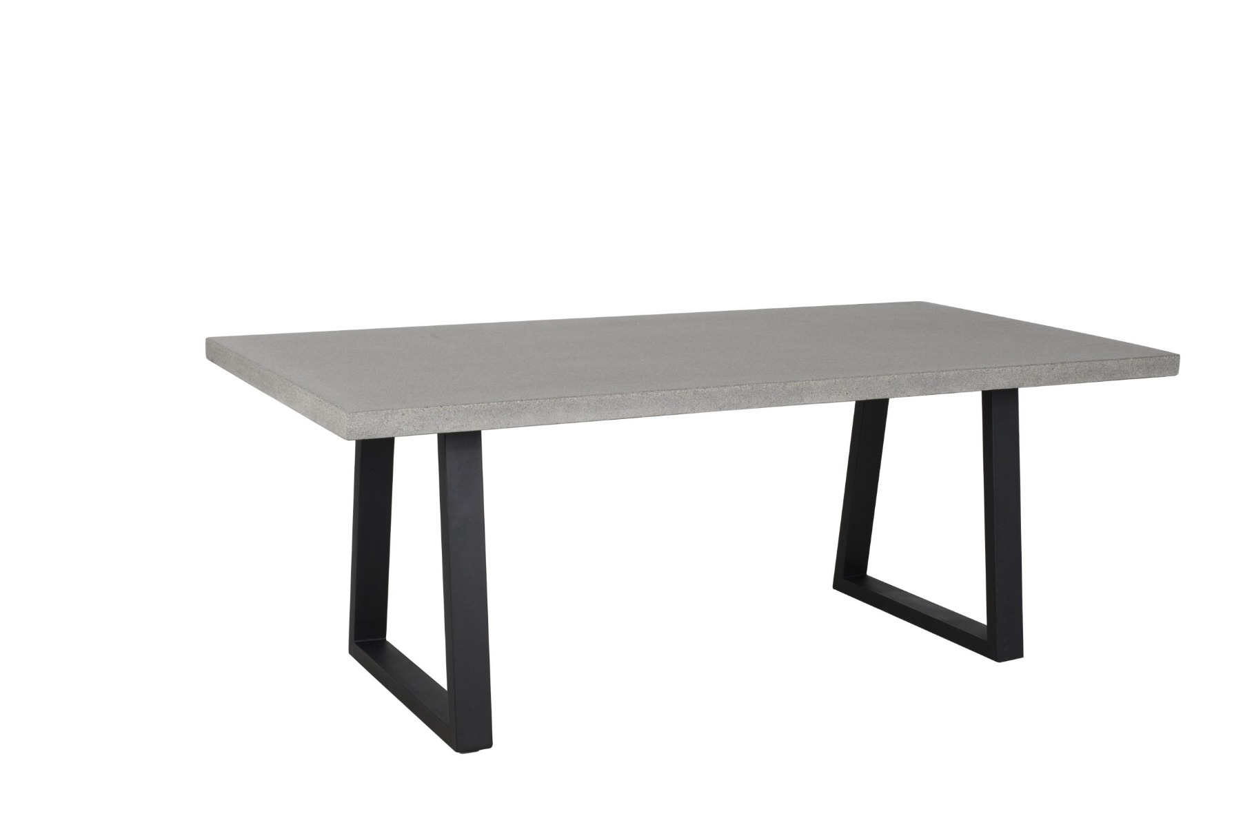 1.8m Sierra Elkstone Rectangular Dining Table – Speckled Grey with Black Powder Coated Legs - Image 2