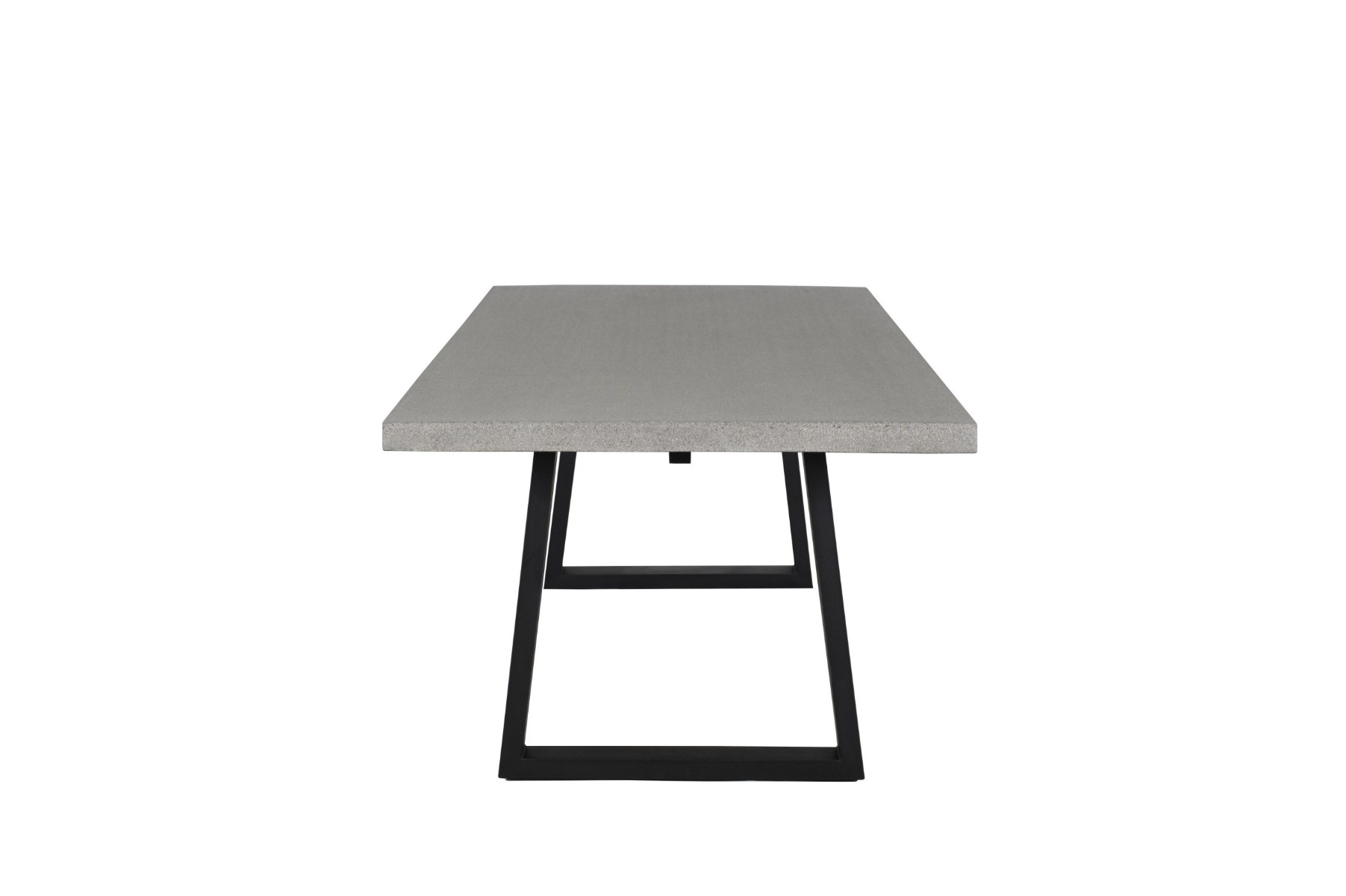 1.8m Sierra Elkstone Rectangular Dining Table – Speckled Grey with Black Powder Coated Legs - Image 3