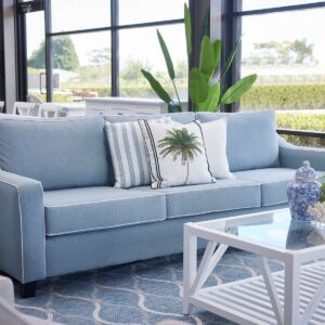 "Amalfi" Australian Made Hamptons Style 4 Seater Lounge, 260cm x 93cm x 80cmH, 5 Colours (RRP $2999)