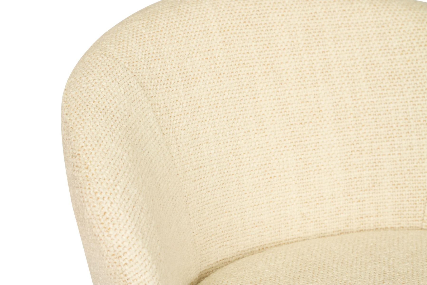 Anders Counter Stool Natural Upholstery with Black Legs, W 53cm x D 53cm x H 85cm - Image 9