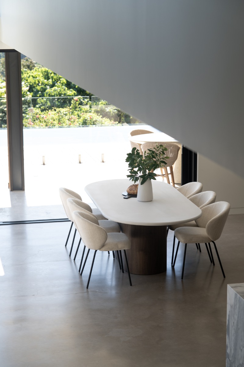 Harlow Oval Dining Table Walnut Base, Width 280cm x Depth 120cm x Height 76cm - Image 2