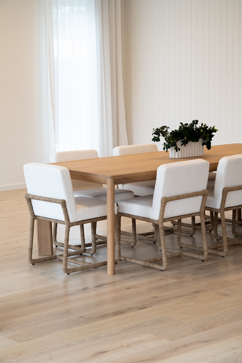 Asher Dining Table Solid Premium American Oak, L 200cm x W 100cm x H 75cm (RRP $3999) - Image 7
