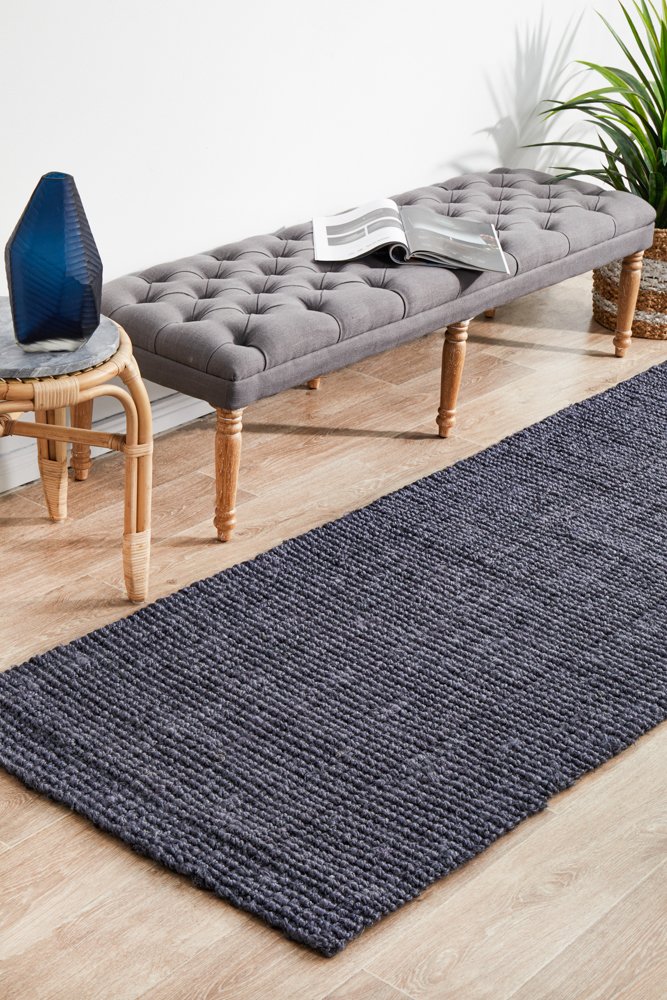 Atrium Barker Hamptons Style Indoor Rug Navy Runner - Image 2