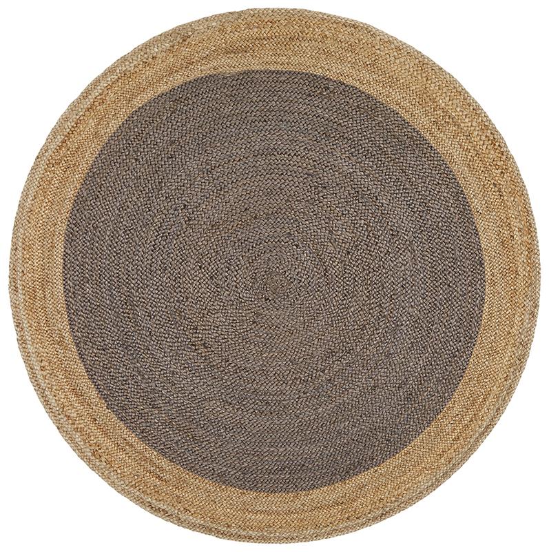 Atrium Polo Hamptons Style Indoor Rug Charcoal Round - Image 2