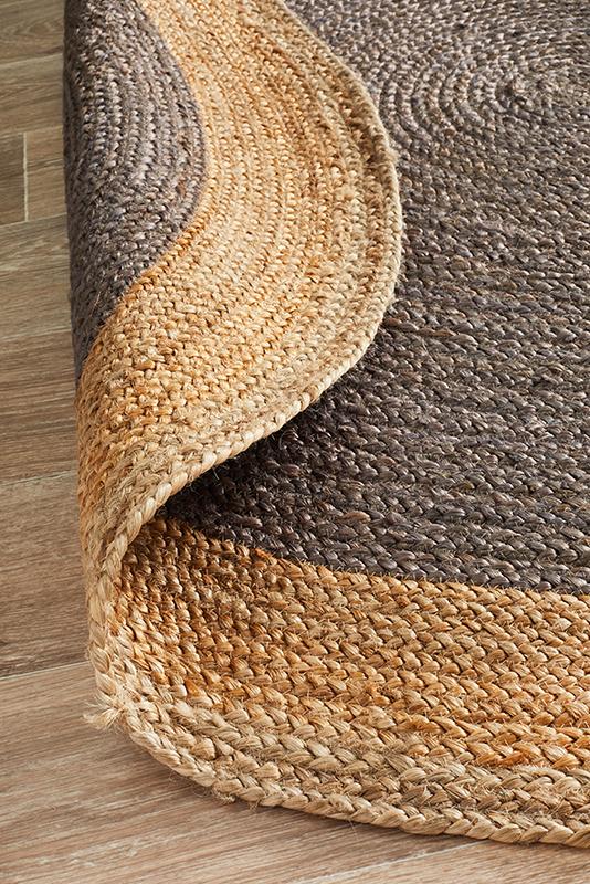 Atrium Polo Hamptons Style Indoor Rug Charcoal Round - Image 6