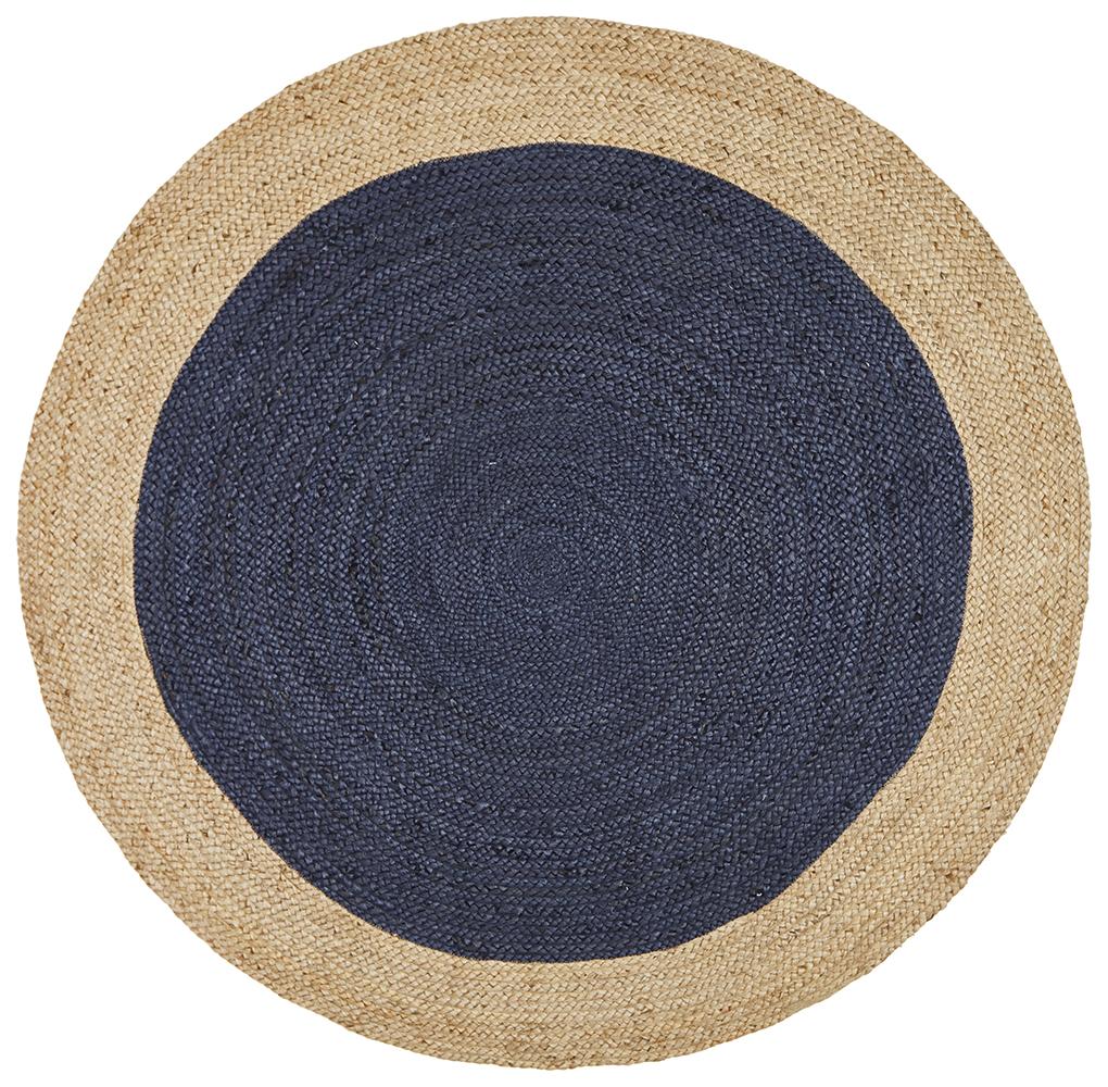 Atrium Polo Hamptons Style Indoor Rug Navy Round - Image 2