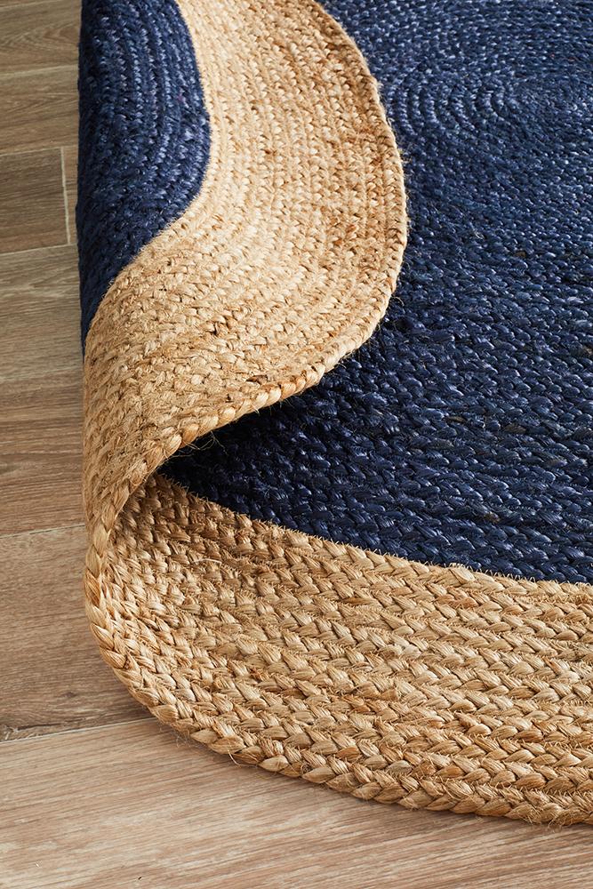 Atrium Polo Hamptons Style Indoor Rug Navy Round - Image 6