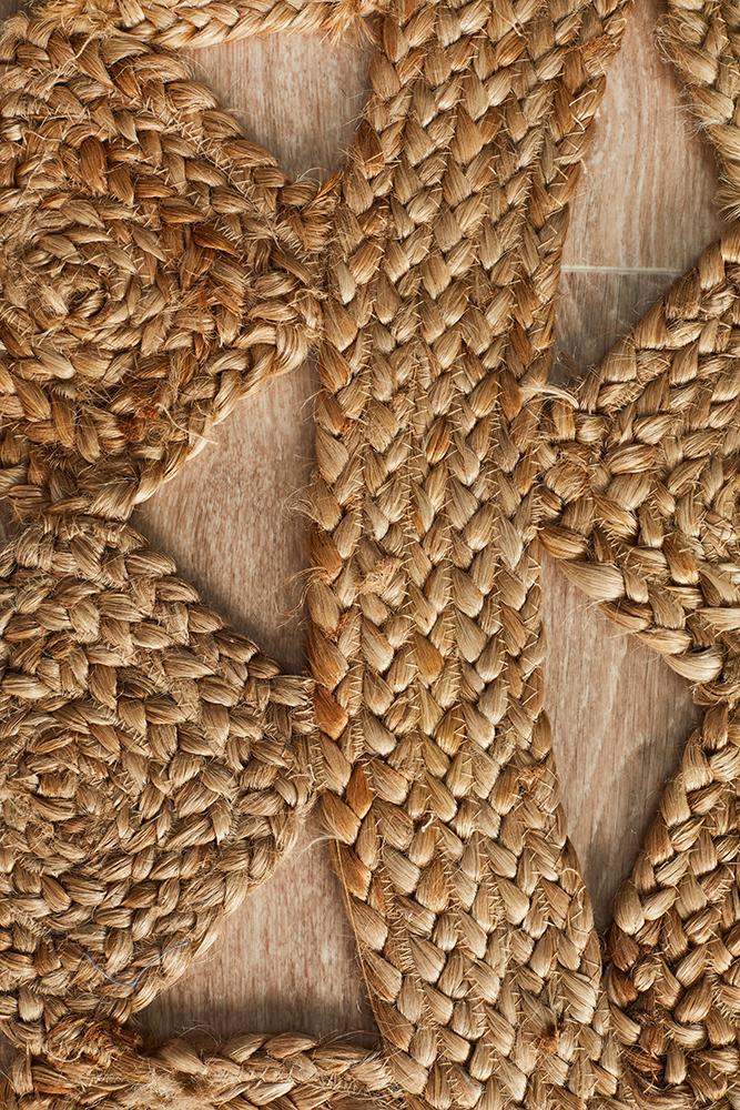 Atrium Tessellate Hamptons Style Indoor Rug Natural Round - Image 5