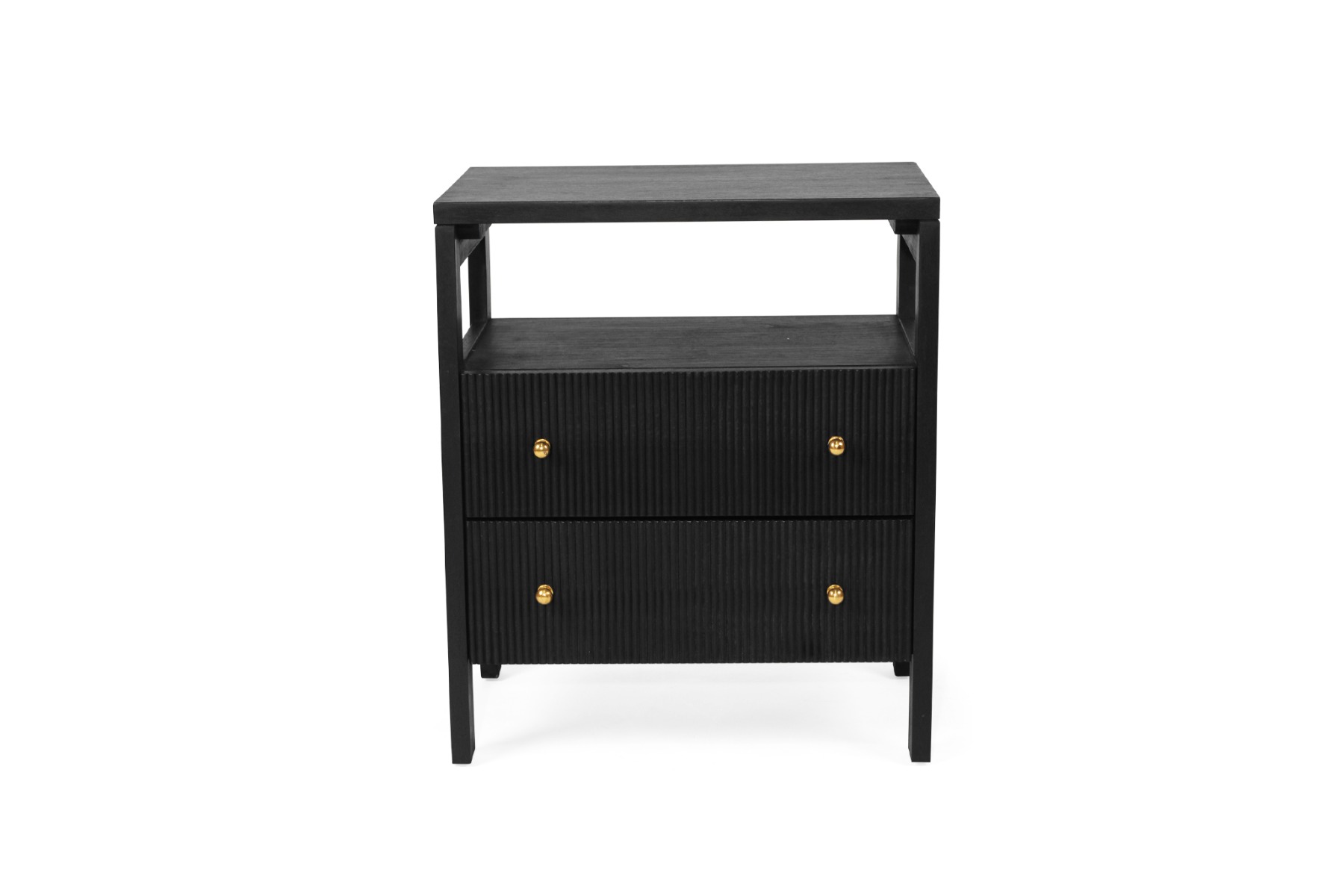 Audrey Bedside Table Black, W 60cm x D 42cm x H 70cm - Image 2